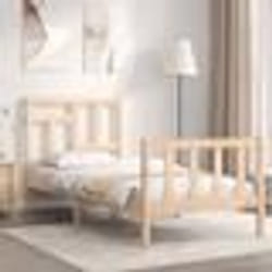 vidaXL Cadre de lit sans matelas bois de pin massif - 90 x 190 cm