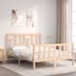 vidaXL Cadre de lit sans matelas 140x190 cm bois de pin massif - 140 x 190 cm