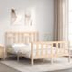 vidaXL Cadre de lit sans matelas 140x190 cm bois de pin massif - 140 x 190 cm