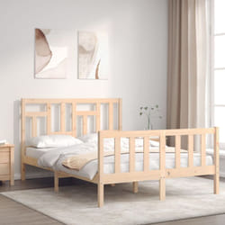 Cadre de lit avec tête de lit 120x200 cm bois massif