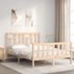 vidaXL Cadre de lit sans matelas 140x200 cm bois massif de pin - 140 x 200 cm