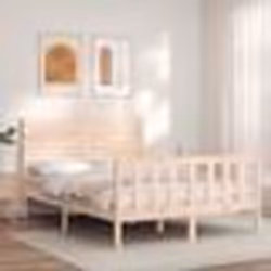 vidaXL Cadre de lit sans matelas 140x190 cm bois de pin massif - 140 x 190 cm
