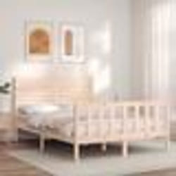 vidaXL Cadre de lit sans matelas 140x190 cm bois de pin massif - 140 x 190 cm