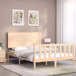 Profitez d'une bonne nuit de sommeil dans ce cadre de lit en bois ! Il sera un supplément pratique et décoratif à votre intér ...