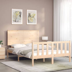 Vidaxl - Cadre de lit sans matelas 140x190 cm bois de pin massif
