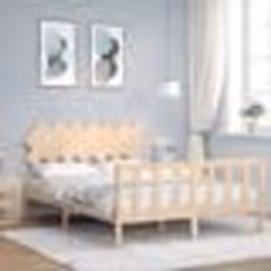 vidaXL Cadre de lit sans matelas bois de pin massif - 150 x 200 cm