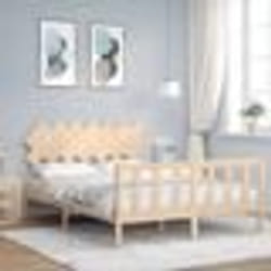 vidaXL Cadre de lit sans matelas bois de pin massif - 150 x 200 cm