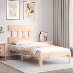 Cadre De Lit Sans Matelas Bois De Pin Massif Vidaxl
