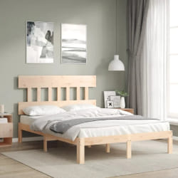 vidaXL Cadre de lit sans matelas bois de pin massif