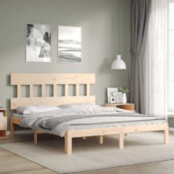 vidaXL Cadre de lit sans matelas bois de pin massif