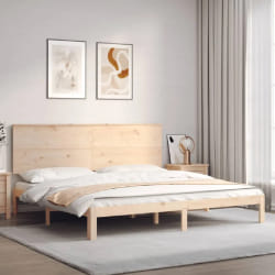 vidaXL Cadre de lit sans matelas 200x200 cm bois massif de pin