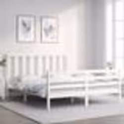 vidaXL Cadre de lit sans matelas blanc 160x200 cm bois de pin massif - 160 x 200 cm