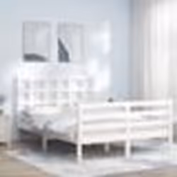 vidaXL Cadre de lit sans matelas blanc bois massif - 120 x 190 cm