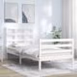 vidaXL Cadre de lit sans matelas blanc 100x200 cm bois massif - 100 x 200 cm