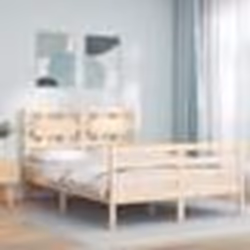 vidaXL Cadre de lit sans matelas 120x200 cm bois massif - 120 x 200 cm