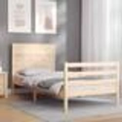 vidaXL Cadre de lit sans matelas 90x200 cm bois massif - 90 x 200 cm