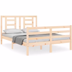 Profitez d'une bonne nuit de sommeil dans ce cadre de lit en bois ! Il sera un supplément pratique et décoratif à votre intér ...