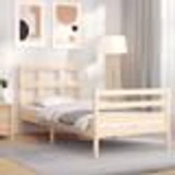 vidaXL Cadre de lit sans matelas 90x200 cm bois massif - 90 x 200 cm