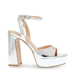 Sandales femme - STEVE MADDEN - Transpire - Talon compensé - Couleur argent