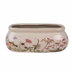 Pot de fleurs - CLAYRE & EEF - Ovale - 18x8x7 cm - Céramique - Rose Beige