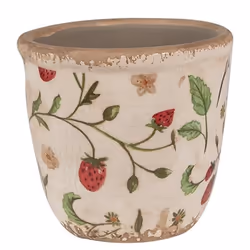 Pot de fleurs - CLAYRE & EEF - Modèle XS - Ø 11x10 cm - Céramique - Beige Rouge