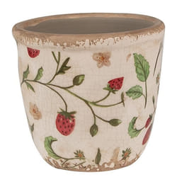 Pot de fleurs - CLAYRE & EEF - Modèle XS - Ø 11x10 cm - Céramique - Beige Rouge