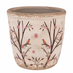 Pot de fleurs - CLAYRE & EEF - 6CE1641M - Ø 14x13 cm - Céramique - Beige Marron