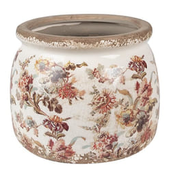 Pot de fleurs - CLAYRE & EEF - Champêtre - Ø 16x13 cm - Céramique - Beige et Rose