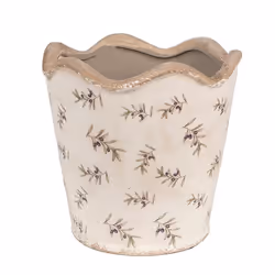 Pot de fleurs - CLAYRE & EEF - Olives - Ø 19x18 cm - Céramique - Beige Bleu