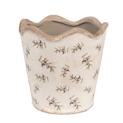 Pot de fleurs - CLAYRE & EEF - Olives - Ø 19x18 cm - Céramique - Beige Bleu