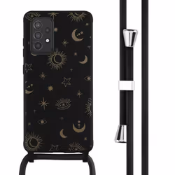 Coque design en silicone avec cordon Samsung Galaxy A52(s) (5G/4G) Sky Black imoshion