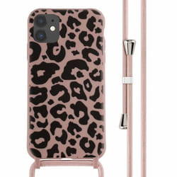 Coque design en silicone avec cordon iPhone 11 Animal Pink imoshion