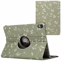 Coque tablette Design rotatif à 360° iPad Air 5 (2022) / Air 4 (2020) Green Flowers imoshion