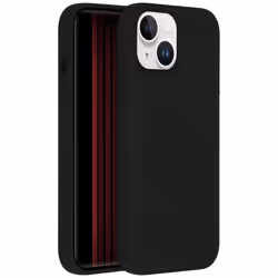 Accezz Liquid Silicone Backcover, Housse, Apple, iPhone 15, 15,5 cm (6.1"), Noir