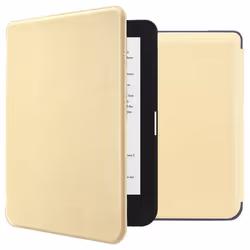 Étui de liseuse portefeuille Canvas Sleepcover Kobo Clara HD Glitter Dorée imoshion