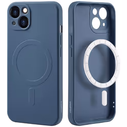 Coque Couleur avec MagSafe iPhone 13 Bleu foncé imoshion