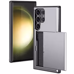 Coque arrière avec porte-cartes Samsung Galaxy S24 Ultra Gris imoshion