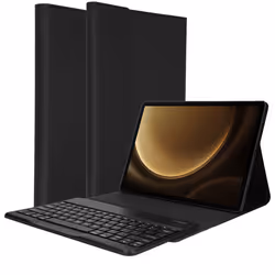 Accezz SH00069645, QWERTY, Samsung, Samsung Galaxy Tab S9 FE Plus, Noir, 31,5 cm (12.4"), Simili-cuir