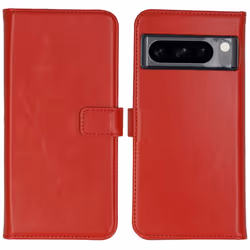 Étui de téléphone portefeuille en cuir véritable Google Pixel 8 Pro Rouge Selencia