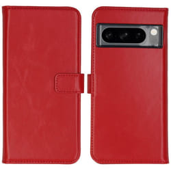 Étui de téléphone portefeuille en cuir véritable Google Pixel 8 Pro Rouge Selencia