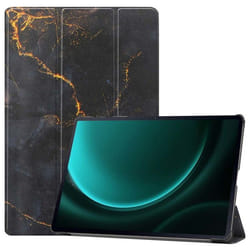 Coque tablette Design Trifold Samsung Tab S10 Plus / Tab S9 Plus / Tab S9 FE Plus Black Marble imoshion
