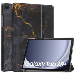 Coque tablette Design Trifold Samsung Galaxy Tab A9 Plus Black Marble imoshion