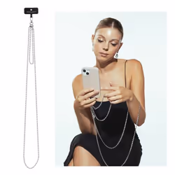 Cordon de téléphone universel chaînette Argent Selencia