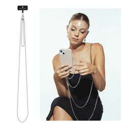Cordon de téléphone universel chaînette Argent Selencia