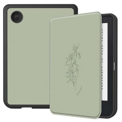 Slim Soft Sleepcover Kobo Clara 2E / Tolino Shine 4 Floral Green imoshion