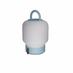 Kooduu - lampe de table portable, dimmable et rechargeable via usb - verre opale, turquoise - loome smokey teal