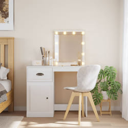 Furniture Limited - Coiffeuse avec lumières led blanc 90x42x132,5
