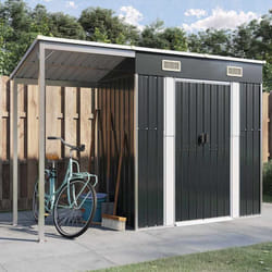 Furniture Limited - Abri de jardin avec toit prolongé anthracite