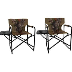 Chaise de camping pliable - X2 - Eurocatch - Camouflage - Table latérale incluse - 1 place