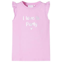 T-shirt enfants avec manches à volants lila 116 - 116